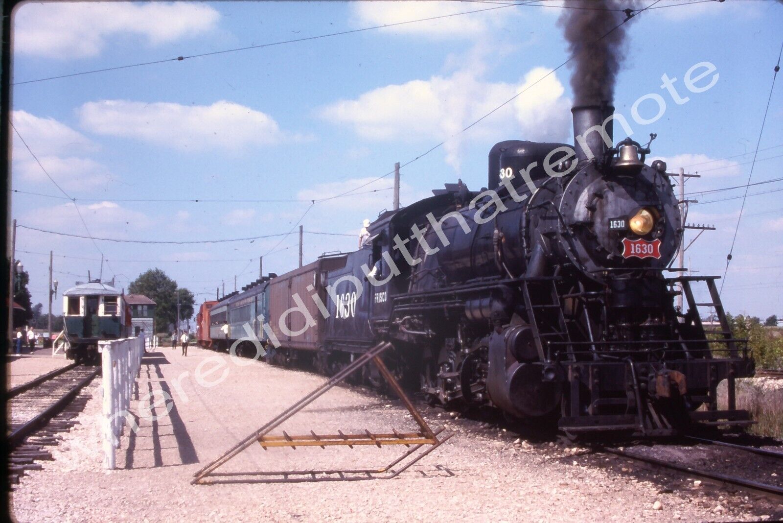 Original Slide Illinois Railway Museum Frisco 1630 2-10-0  Union ILL 8-89