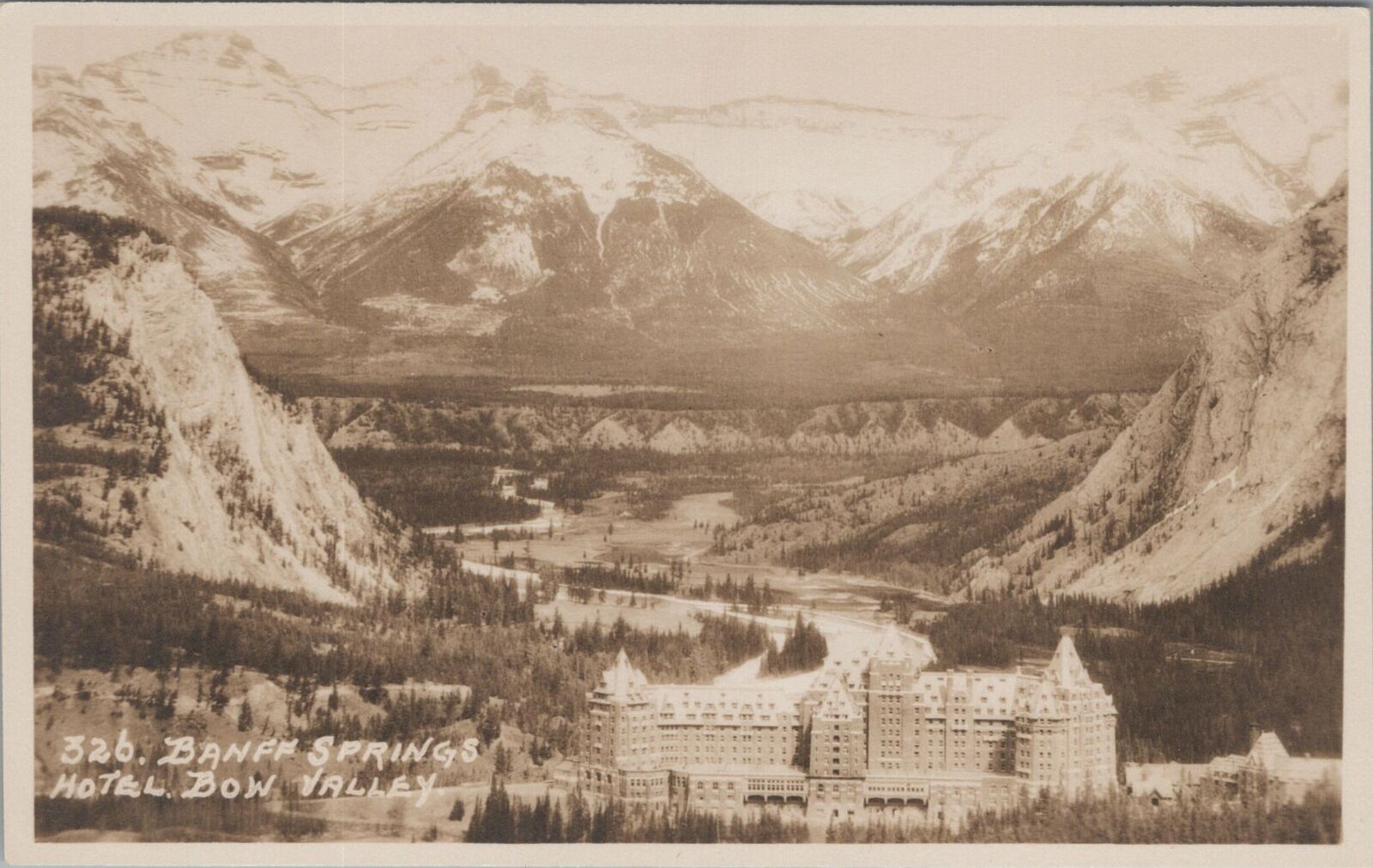 RPPC Postcard Banff Springs Hotel Bow Valley Canada 