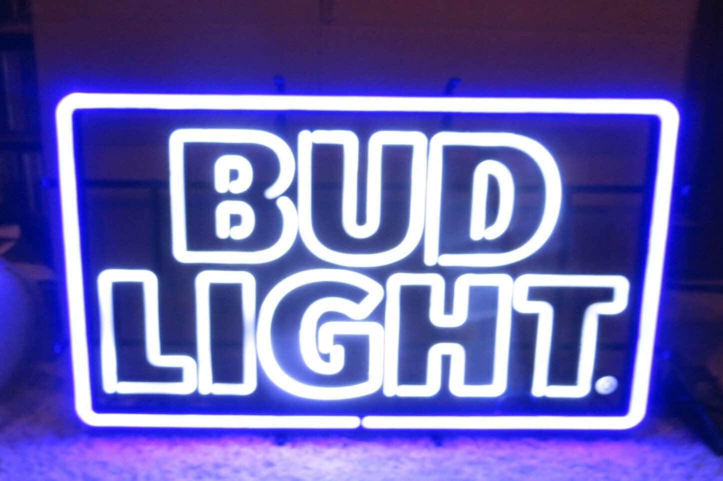 BUD LIGHT BEER ICONIC LOGO LED SIGN-OPTI NEON-BAR-LAGER-ALE-BUDWEISER-MAN CAVE