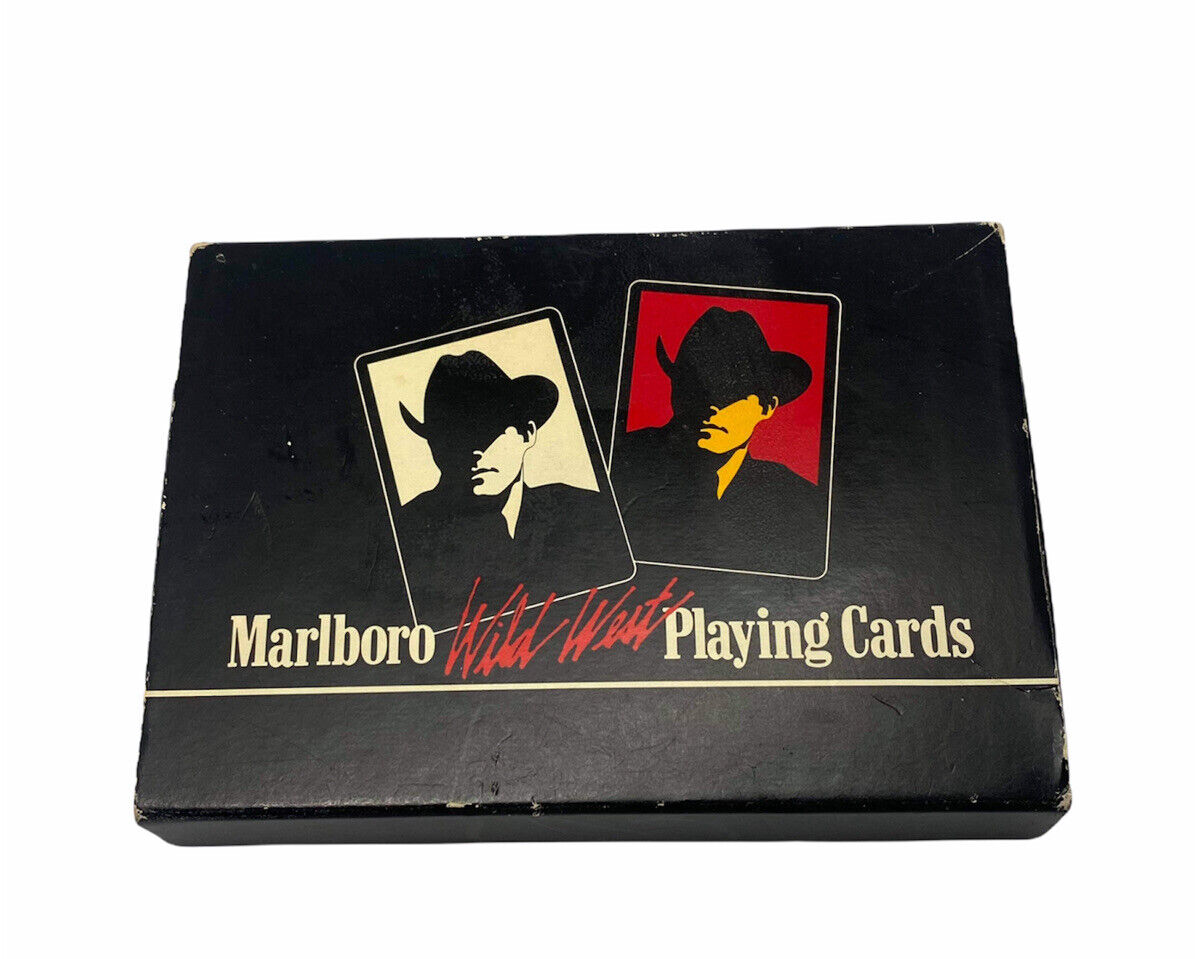 1991 Vintage Marlboro Man Wild West Playing Cards 2 Decks, Philip Morris Inc.