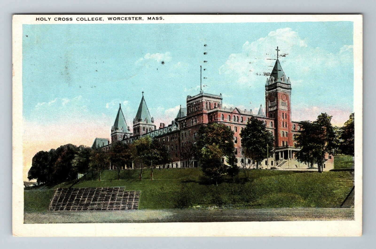 Worcester MA-Massachusetts, Holy Cross College, Exterior, Vintage Postcard