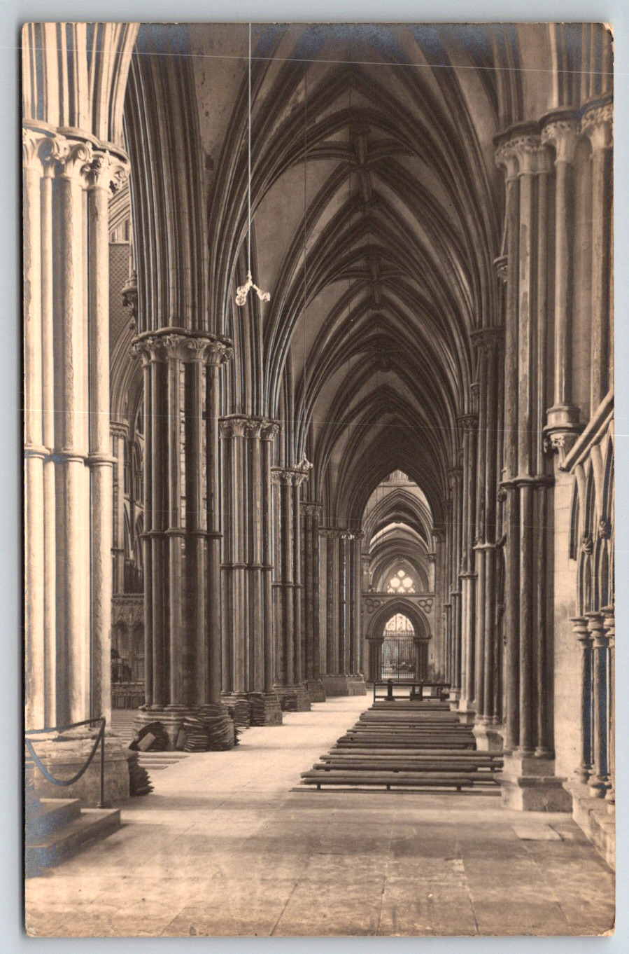 c1910s Interior of Church Cathedral Antique Postcard