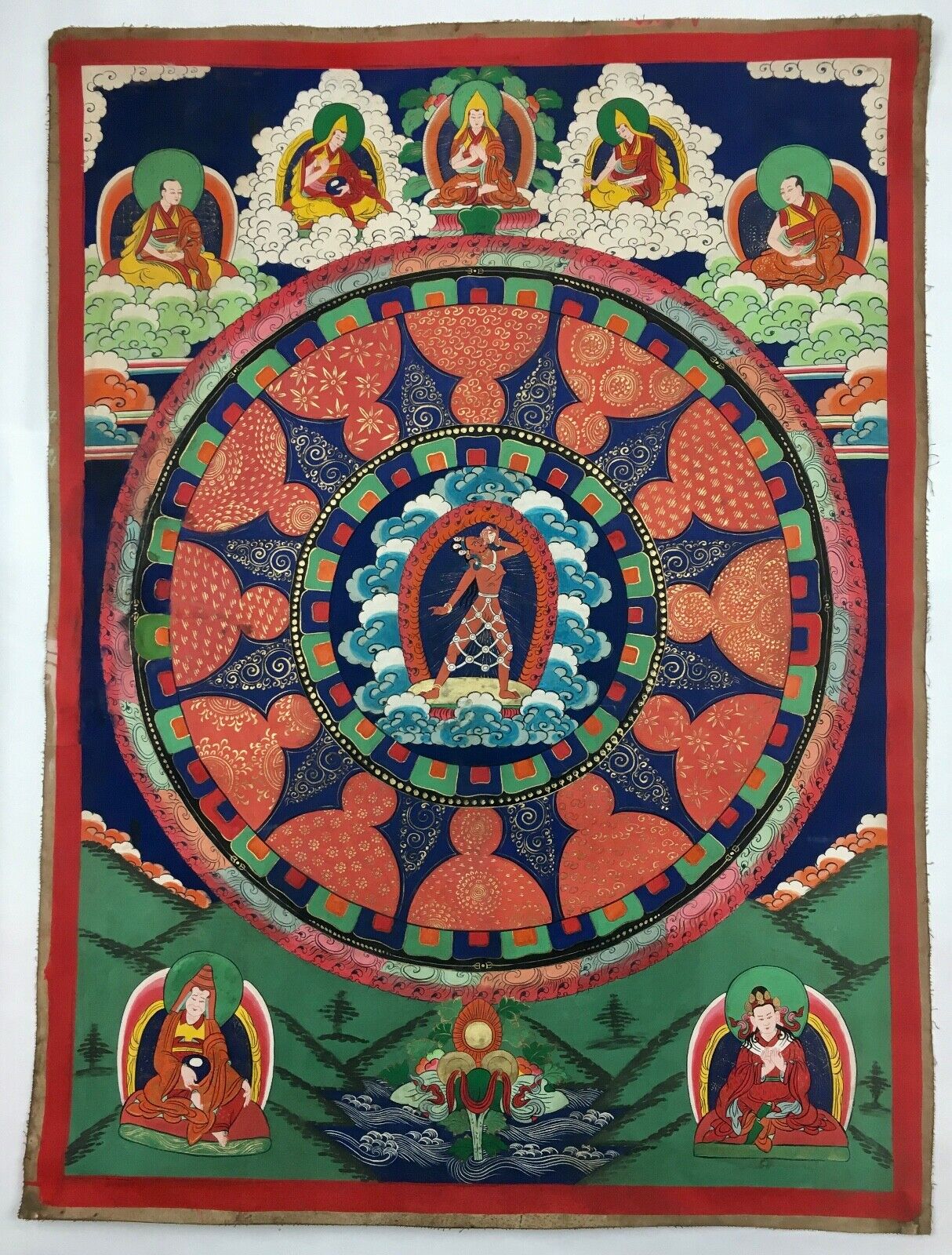 One Tibetan handpainted Mandala thangka of Vajrayogini 23 in x 30 in