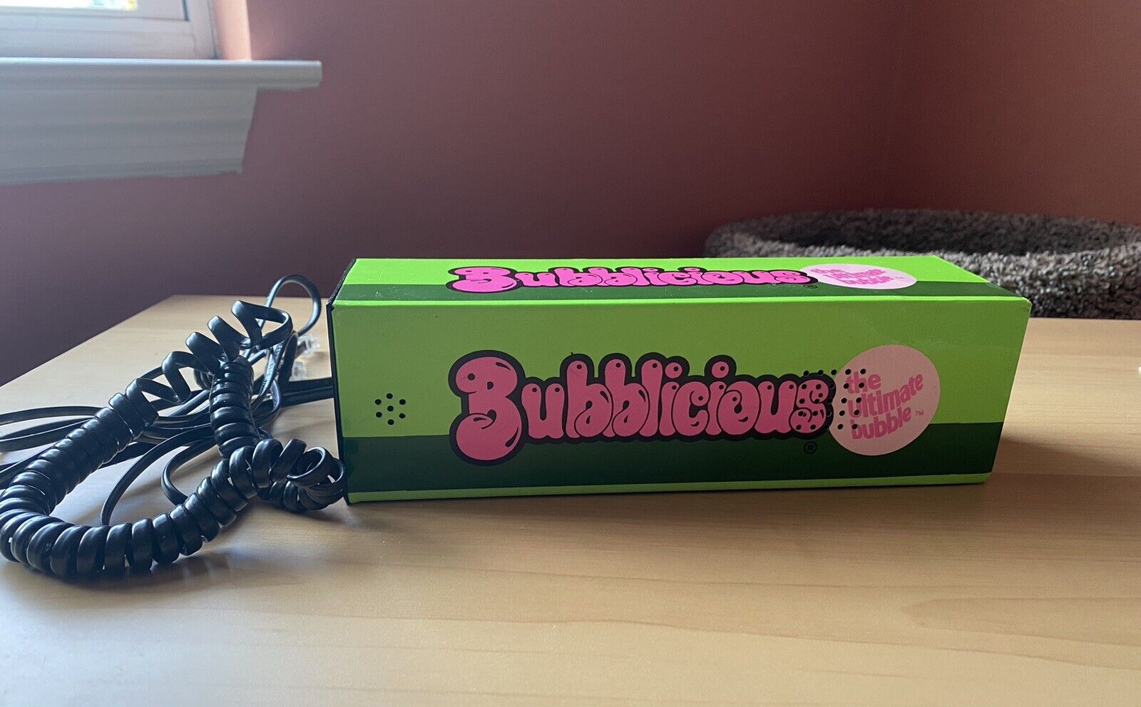 Vtg BUBBLICIOUS Ultimate Bubble Gum Phone Watermelon 1980s Novelty Tested WORKS