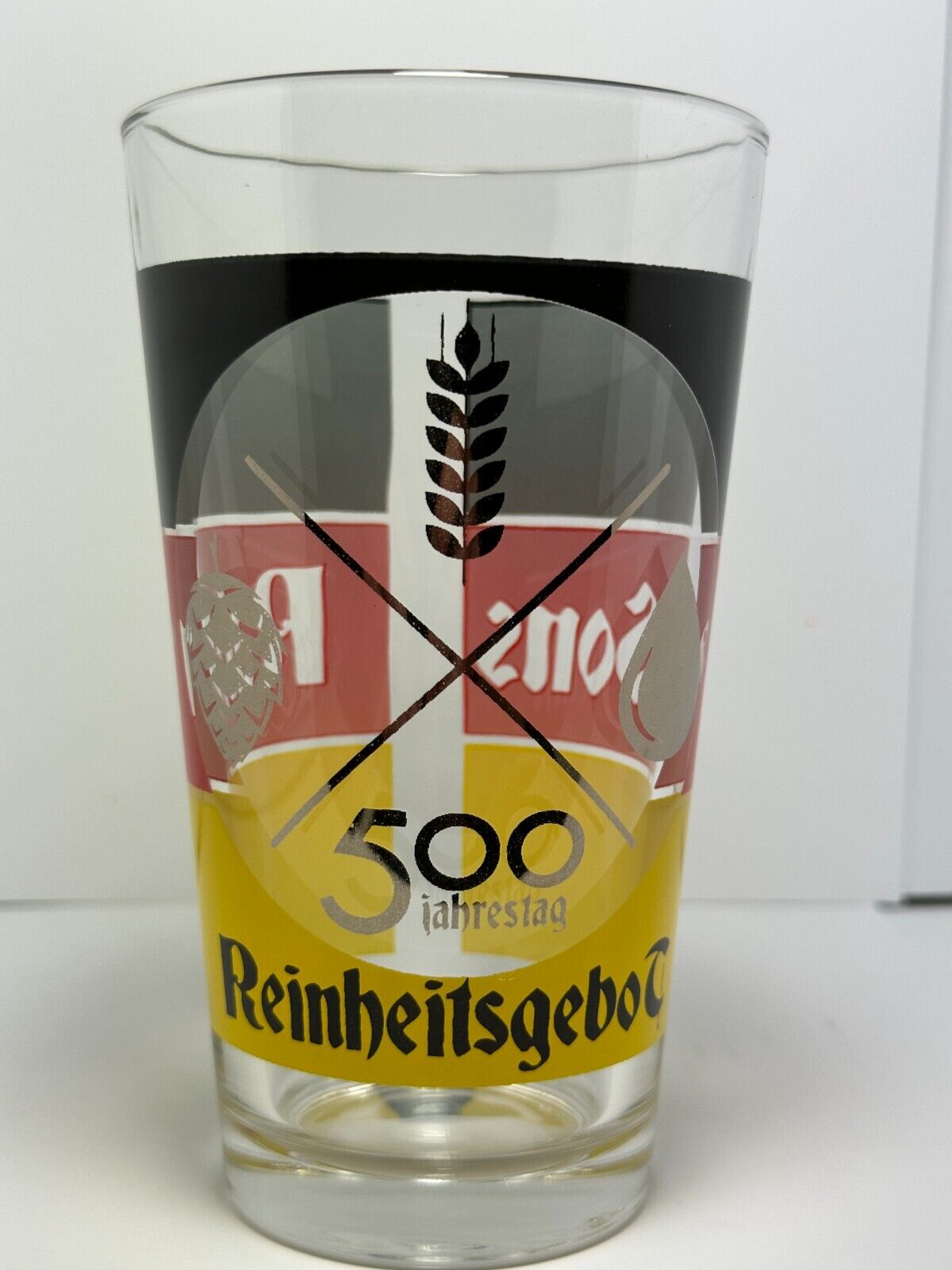 Rahr & Sons Reinheitsgebot 500 Jahrestag German Craft Beer Pint Shaker Glass