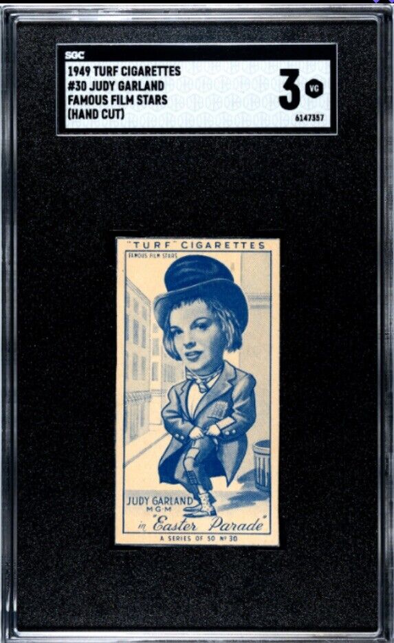 1949 Turf Famous Film Stars Tobacco Judy Garland #30 SGC 3 Hand Cut Card