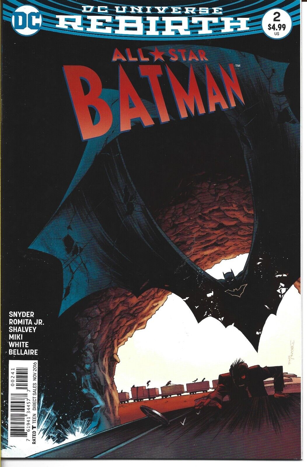 ALL STAR BATMAN #2 DECLAN SHALVEY VARIANT DC COMICS 2016 BAGGED AND BOARDED