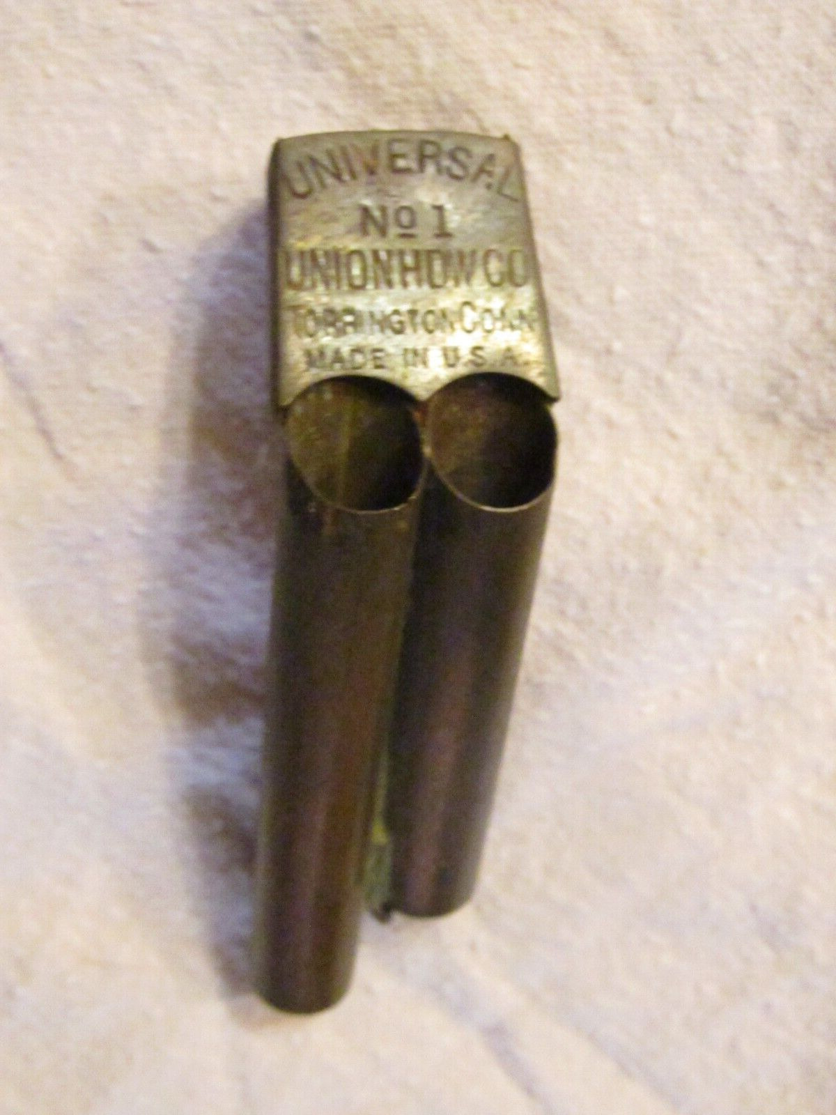 Antique Union Hardware Co. Universal No.1 Bicycle Whistle Torrington Connecticut