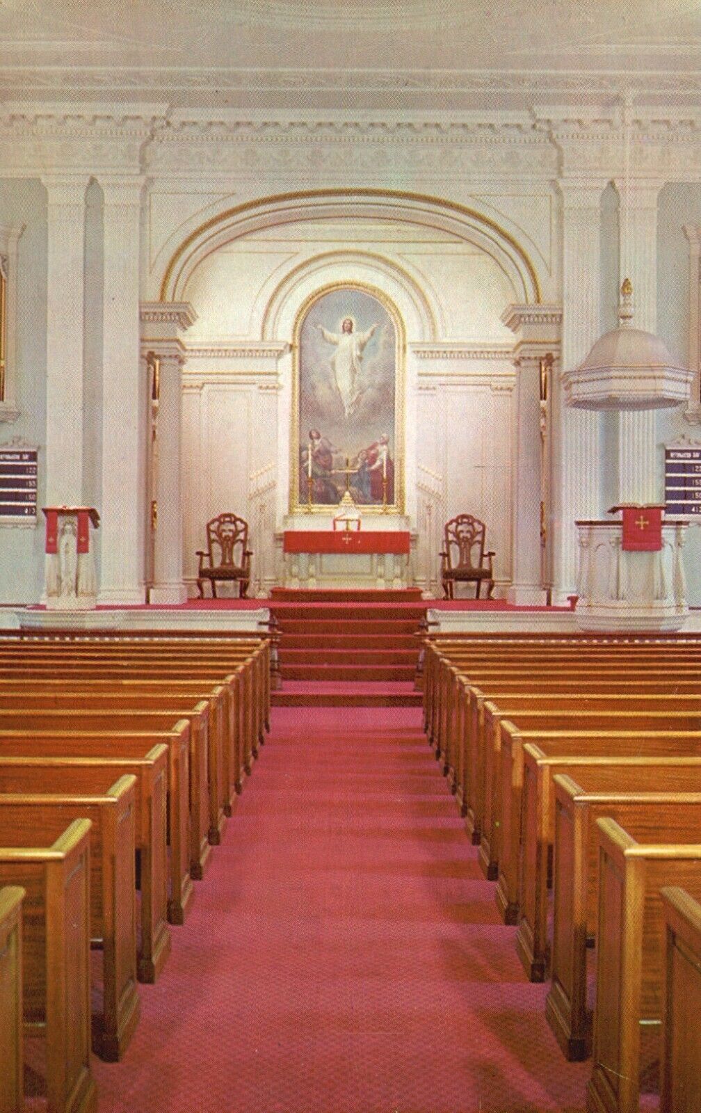 Postcard PA York Pennsylvania Christ Church Interior Chrome Vintage PC J4339