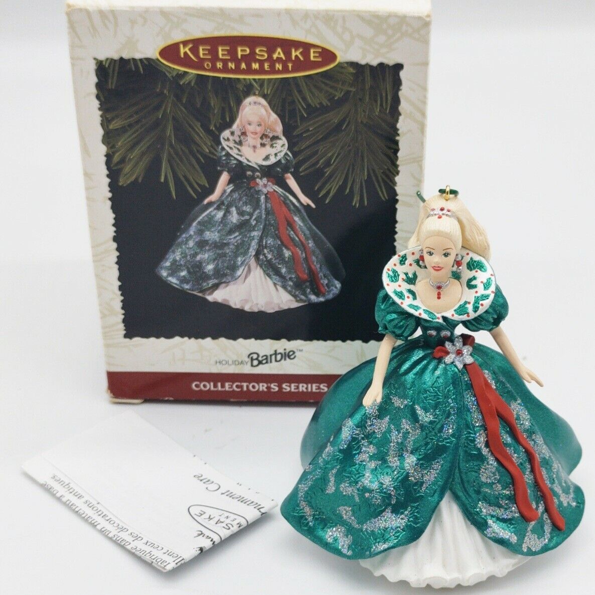 1995 Vintage Hallmark Keepsake Ornament Holiday Barbie Series 3 