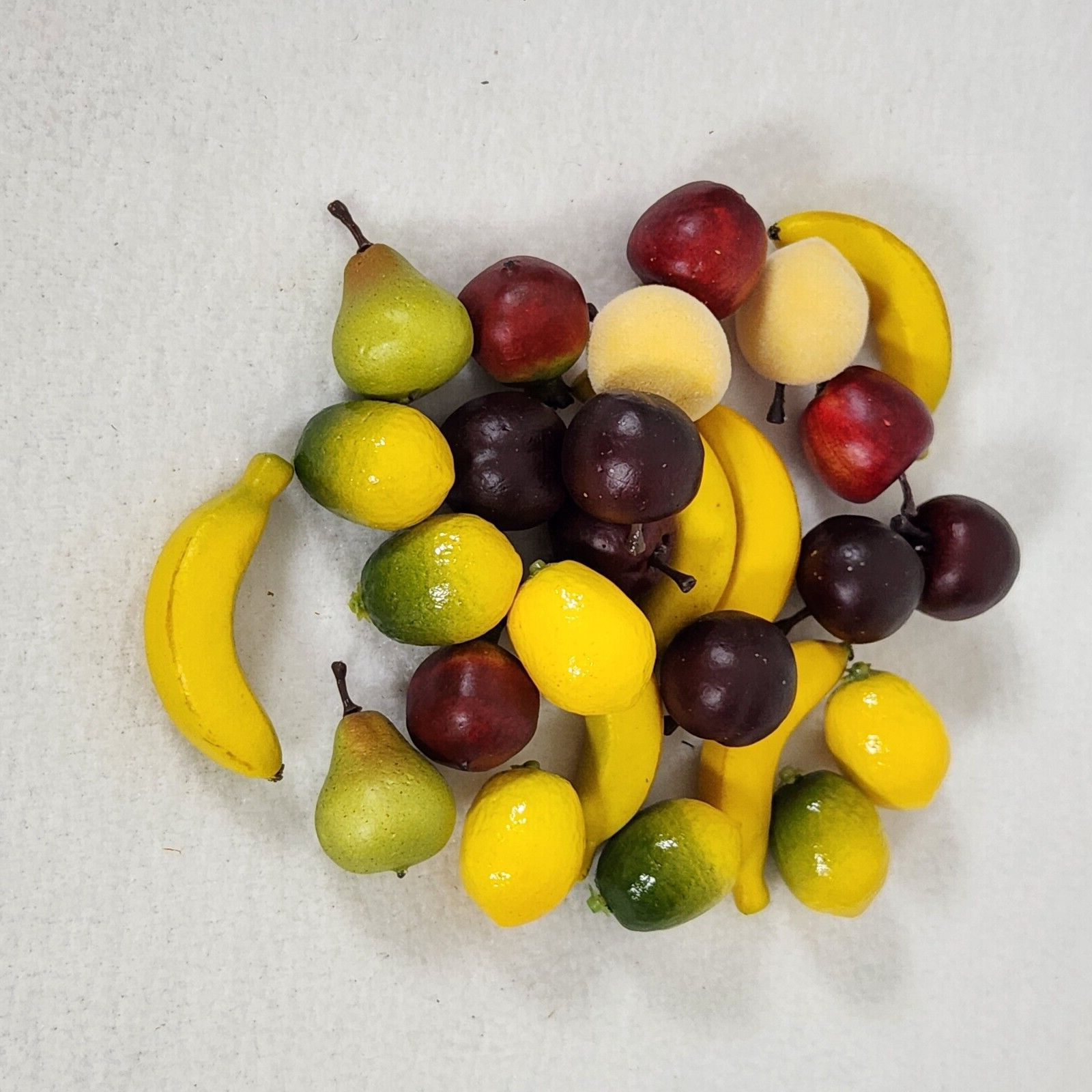 Longaberger Miniature Faux Fruits Basket Accessories BANANA PEACH CHERRY LIME+