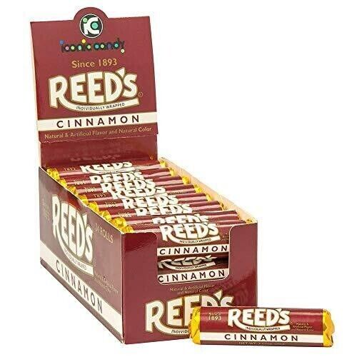 Reed’s Cinnamon Candy Rolls | Traditional Cinnamon Hard Candy | 24 Count 2G1