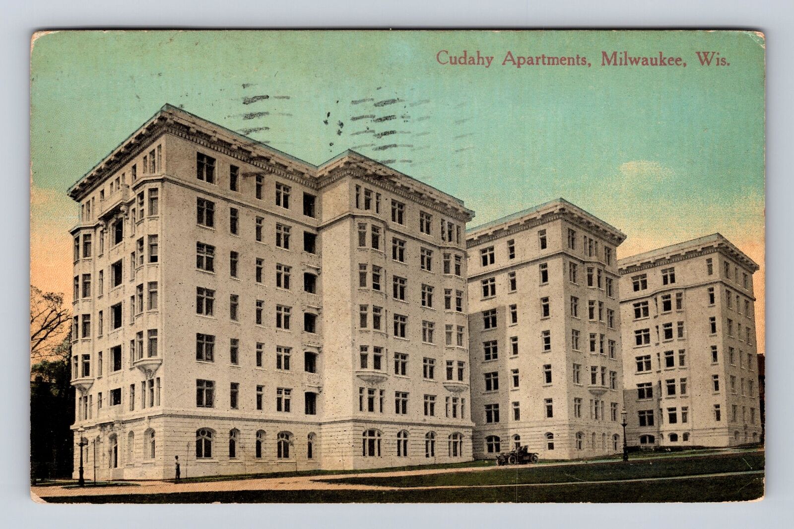 Milwaukee WI-Wisconsin, Cudahy Apartments, Antique, Vintage Card c1915 Postcard
