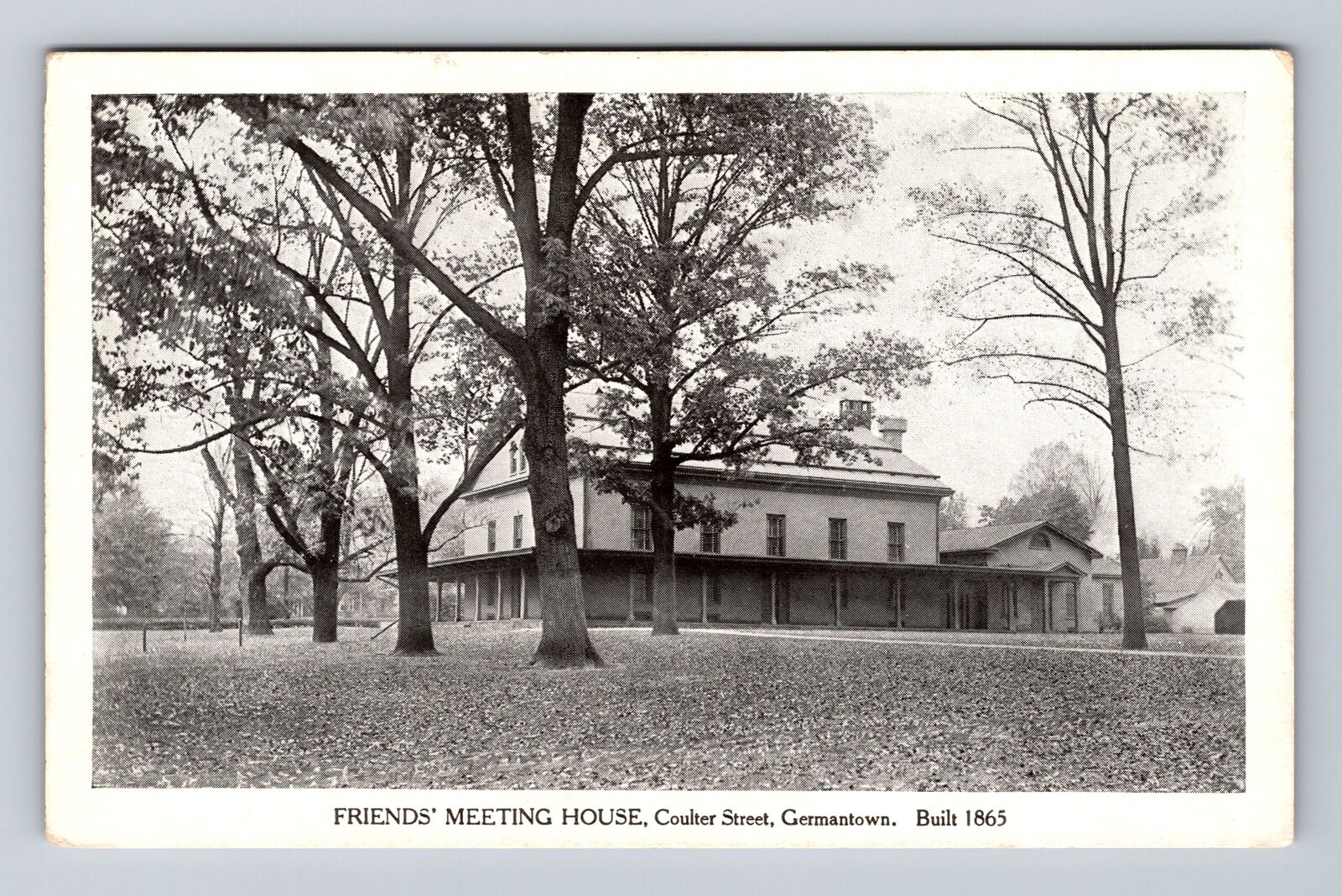 Germantown PA-Pennsylvania, Friends Meeting House, Antique Vintage Postcard