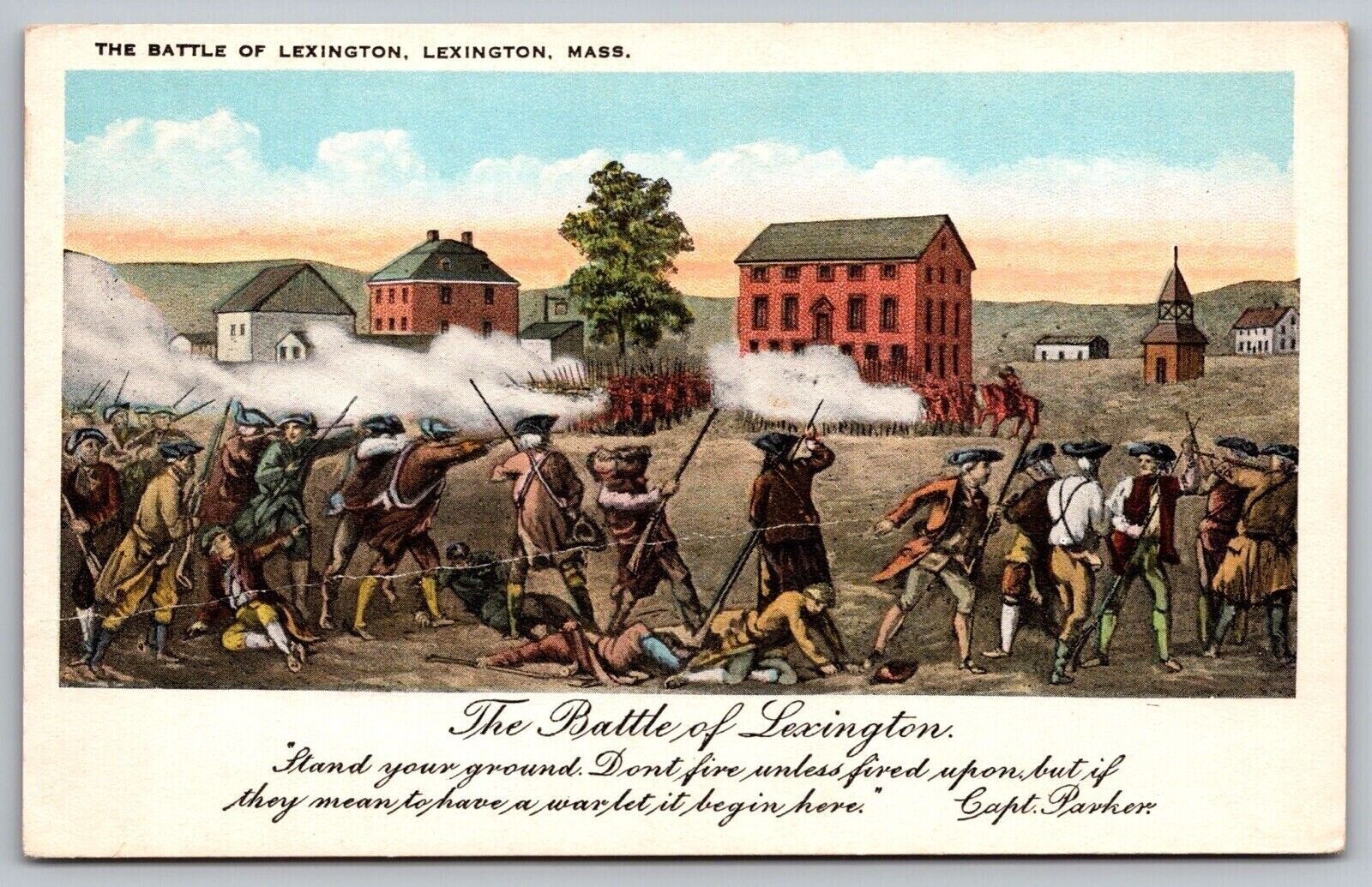Lexinton Massachusetts Battle Of Lexington Revolutionary War WB PC