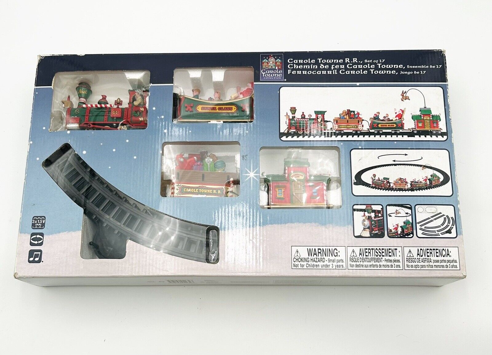 Lemax Carole Towne Train Rail Road Sights And Sound 2011 New In Box #04232