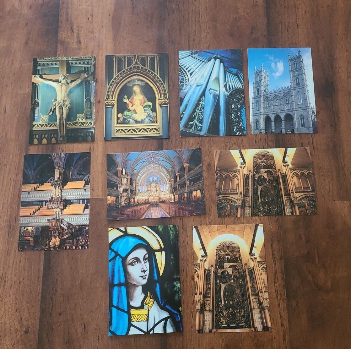 Vintage Basilique Notre-Dame De Montréal Religious Heritage Postcards Set Of 9