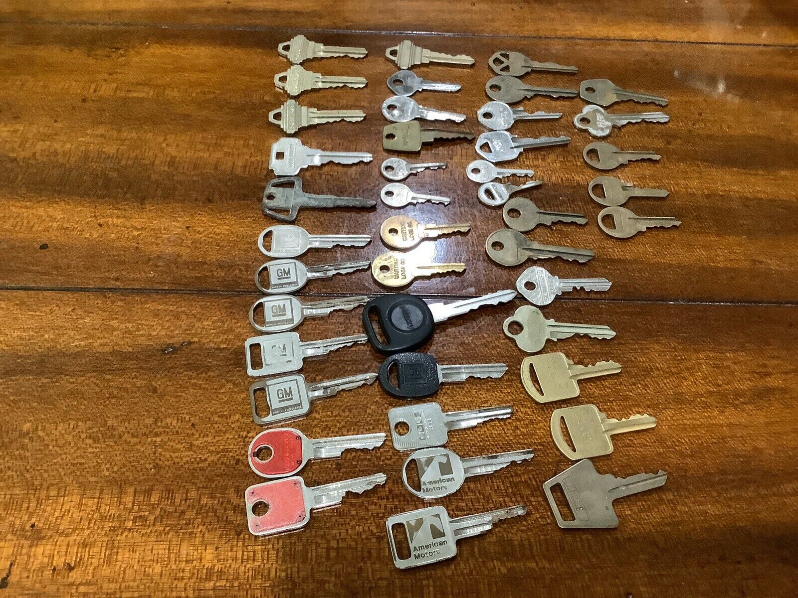 Lot of 40+ Random Metal Keys Some Auto, Some Unknown, 2 American Motors