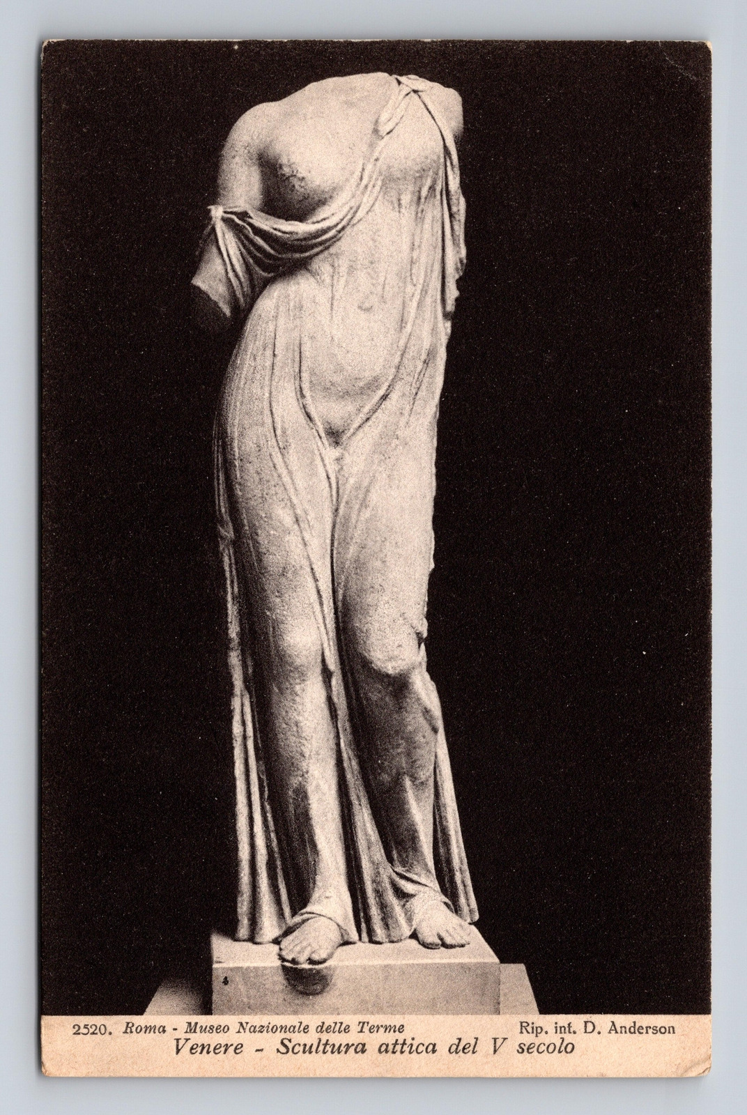 Postcard Rome Aphrodite Sculpture Venere