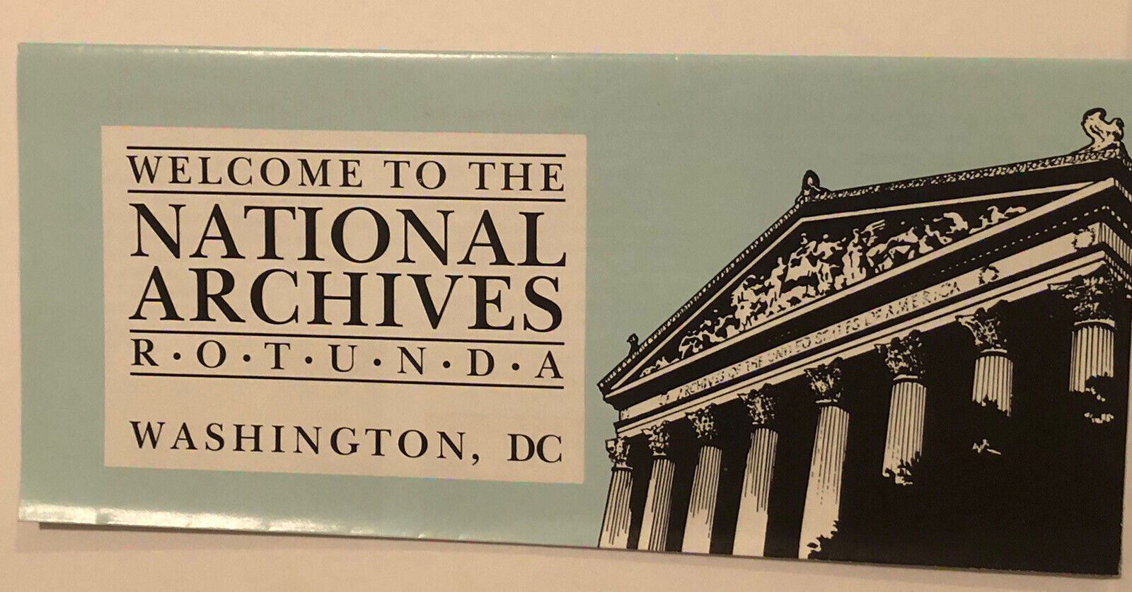 Vintage National Archives Of The United States Brochure Washington DC BR4