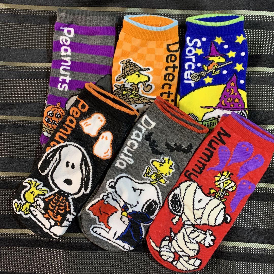 Snoopy m627 Set Of 6 Pairs  Socks