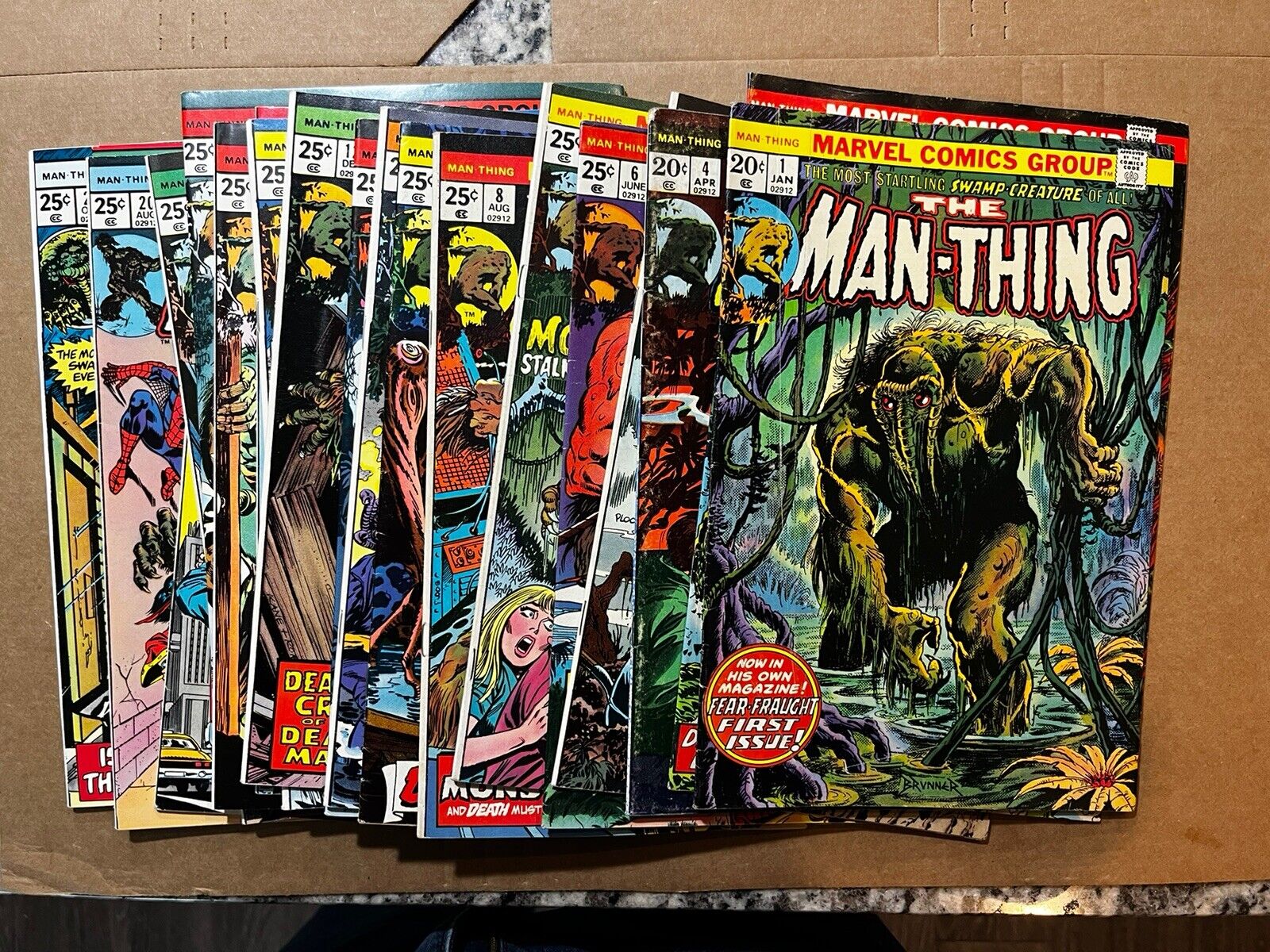 MAN-THING (1974) LOT, COMPLETE SERIES S1-22, VF VERY FINE Average Grade