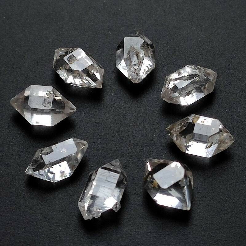 6g/8pcs 12-13mm Top Quality Natural Herkimer Diamond Quartz Crystal Healing 1912