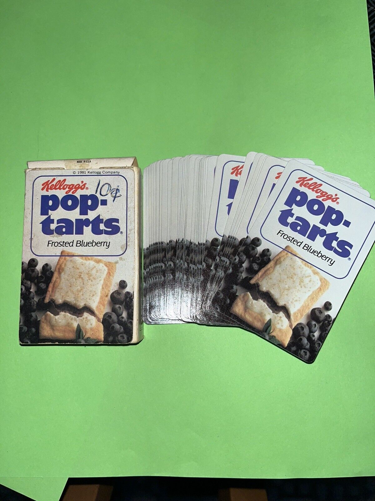 VTG 1981 Kellogg\'s Pop-Tarts-Frosted Blueberry -Playing Cards-54 Card Deck-RARE