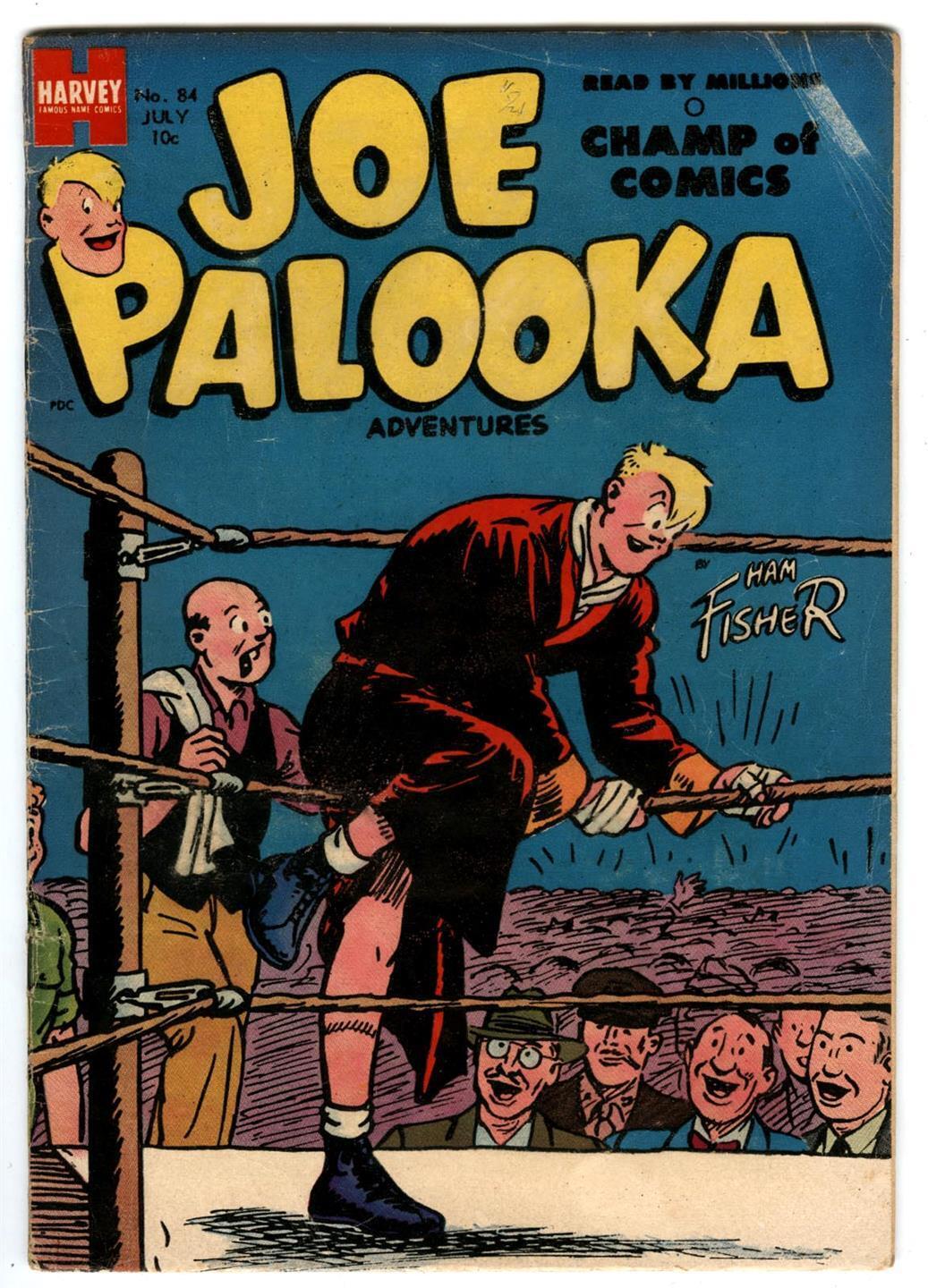 Joe Palooka Adventures #84 July 1954 Lil Max, Harvey Comics Boxing Ring Cover