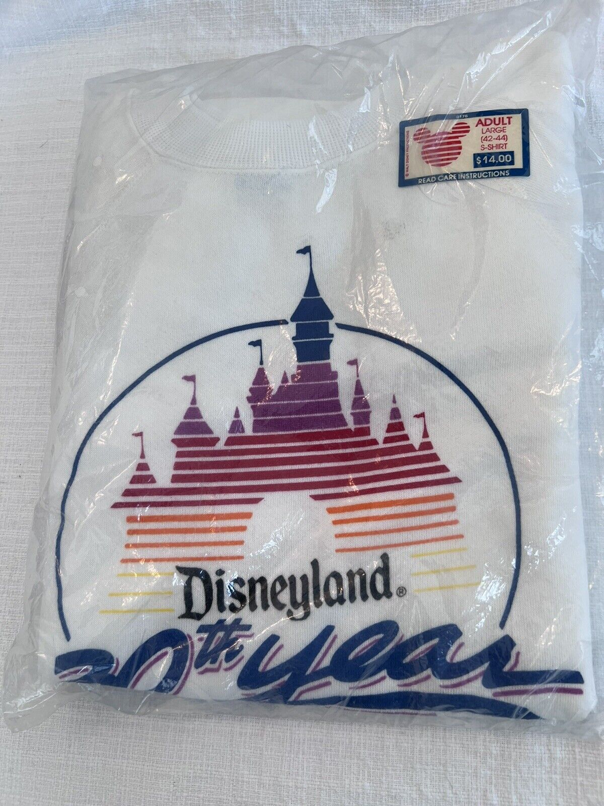 New Vintage Disneyland 30th Year Sweatshirt, With Tag, Unopened Bag, Adult Lg