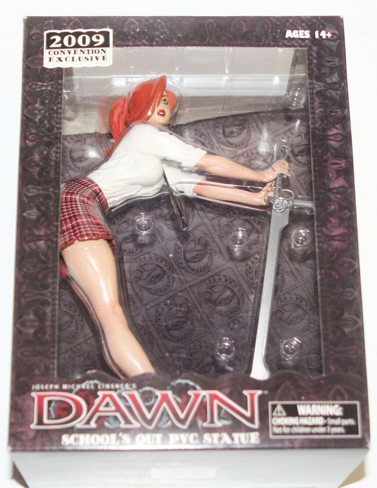 Dawn School\'s Out 2009 Convention ComicCon PVC Stature Joseph Linsner Red Skirt