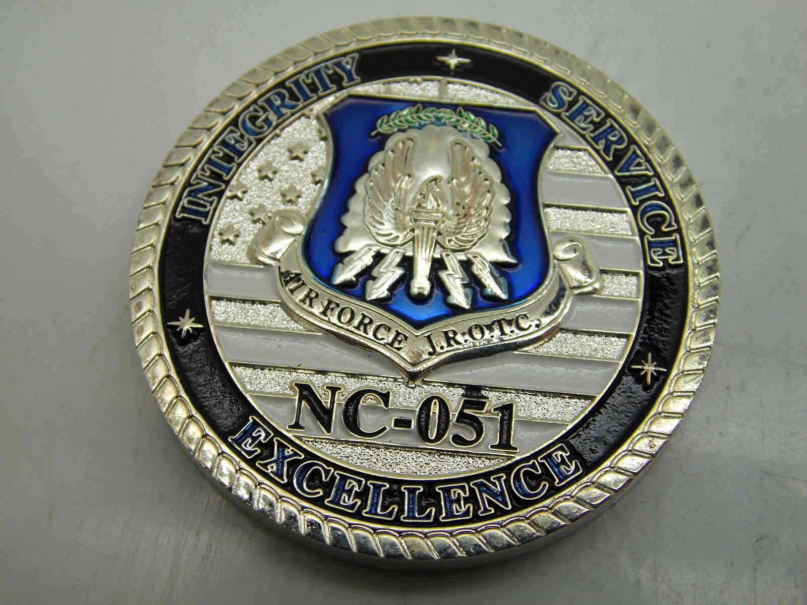 AIR FORCE J.R.O.T.C. NC-051 CENTRAL CABARRUS WEST CABARRUS CHALLENGE COIN