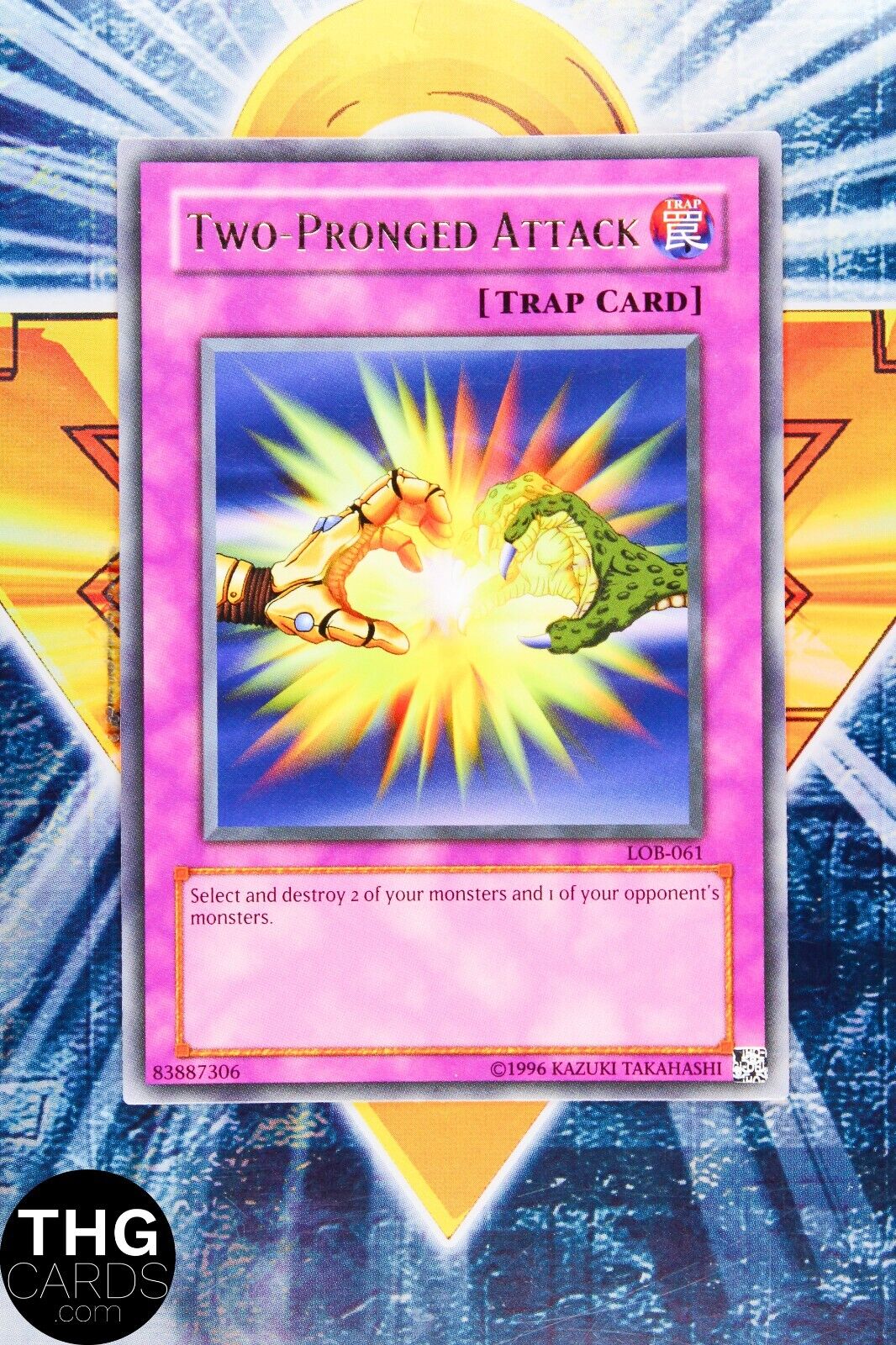 Two-Pronged Attack LOB-061 Rare Yugioh Card 2