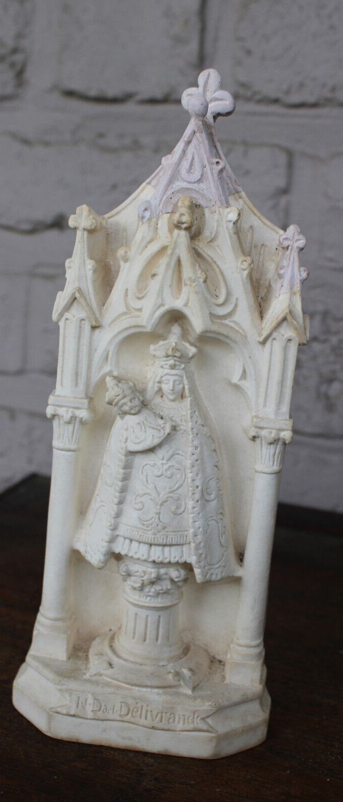 Vintage neo gothic madonna figurine chapel niche statue