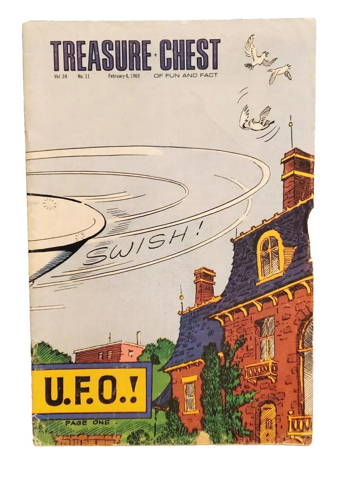 Treasure Chest of Fun and Fact (Feb 6, 1969) Vintage Comic Book - Vol  24 No 11