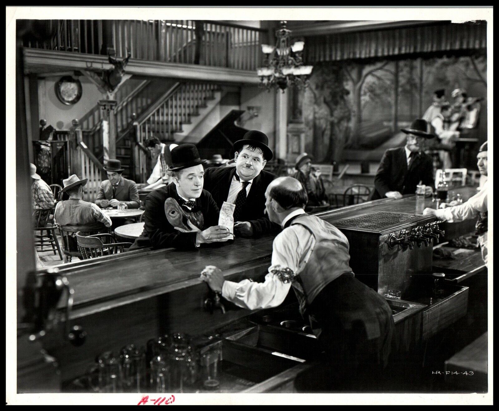 Oliver Hardy + Stan Laurel in Way Out West (1937) HAL ROACH ORIGINAL Photo 521