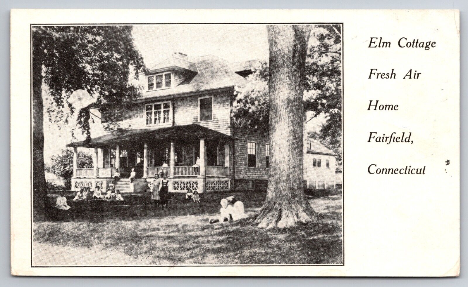 Elm Cottage Fresh Air Home Fairfield Connecticut CT c1910 Postcard
