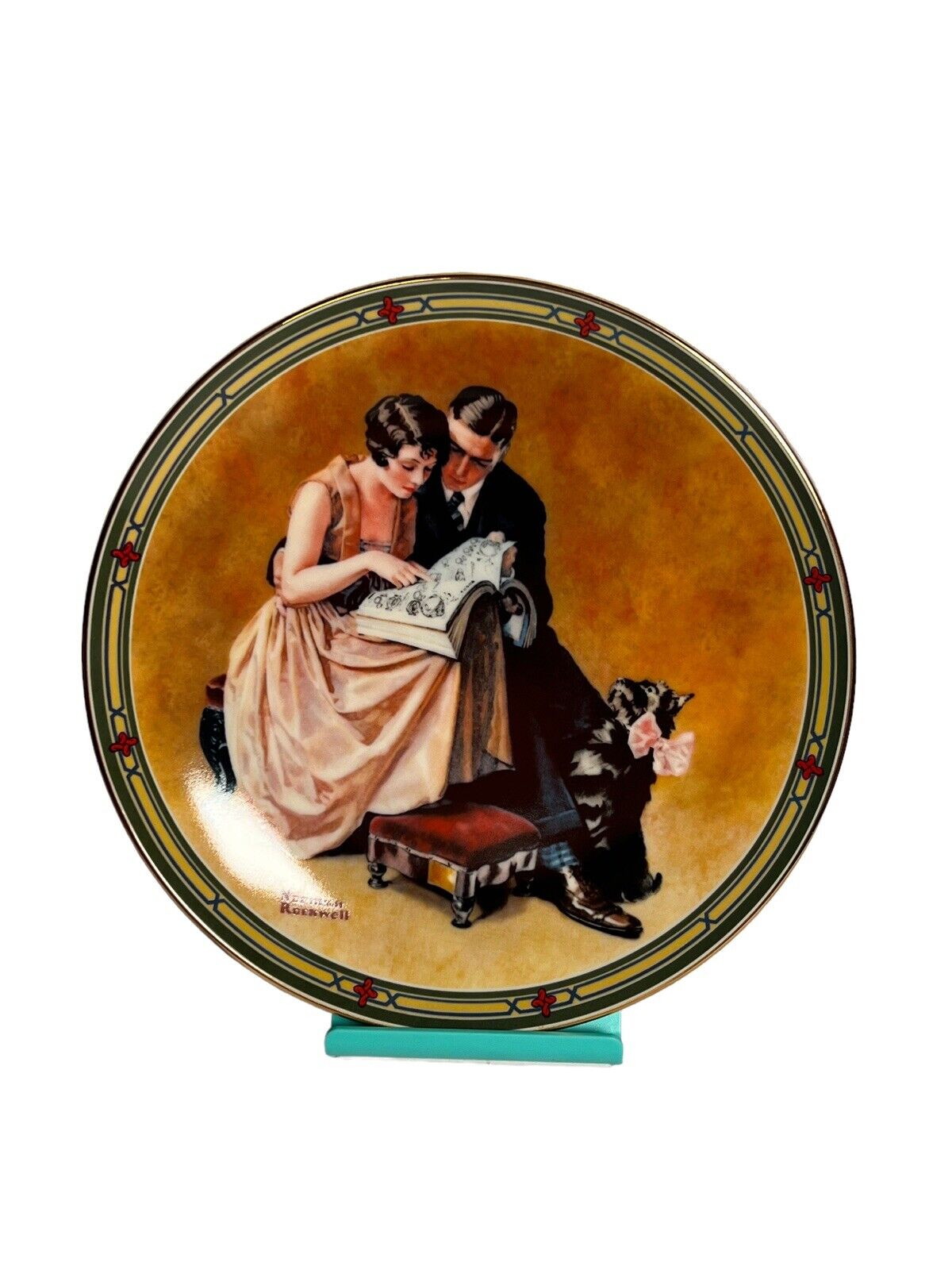 Vtg 1985 Edwin Knowles A Couples Commitment Collectors Plate Norman Rockwell
