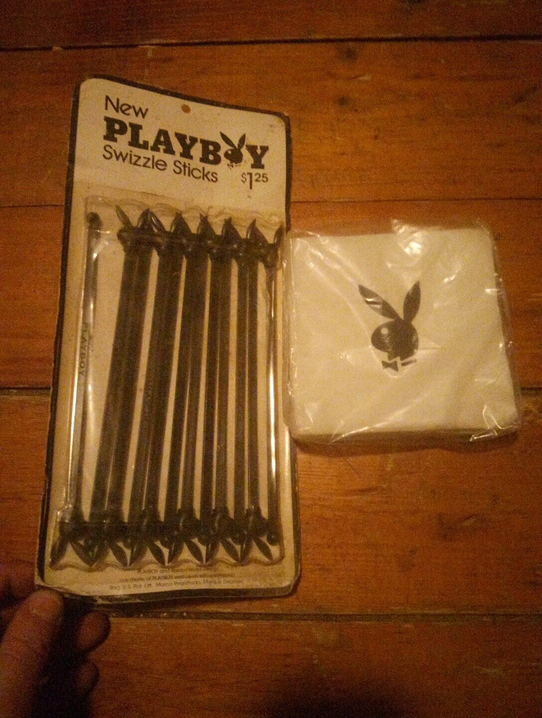 Vintage Playboy Club Bunny Swizzle Sticks And Cocktail Napkins New Old Stock