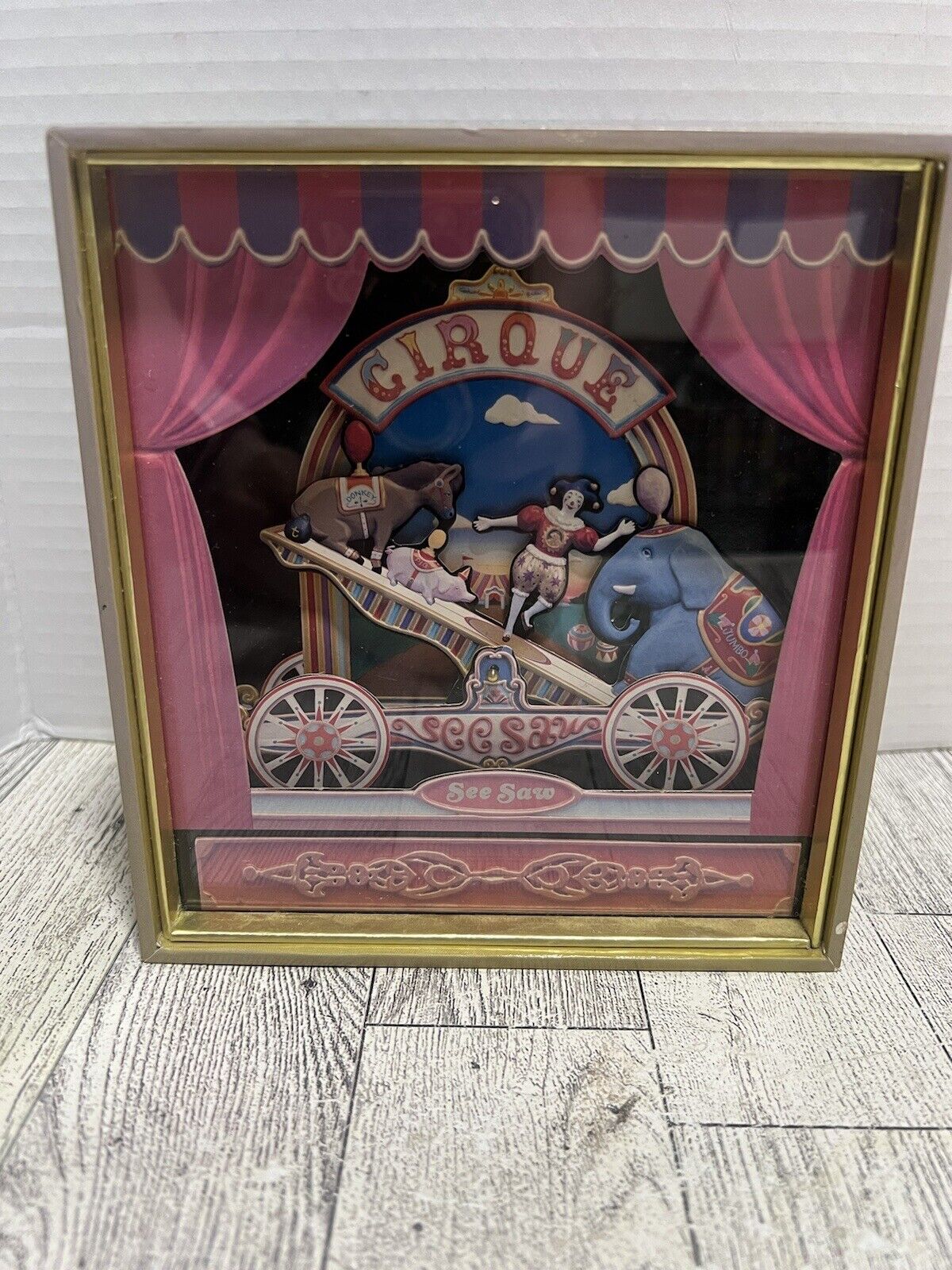 Vintage Koji Murai Pierrot De Pierre Circus See Saw Music Box Works