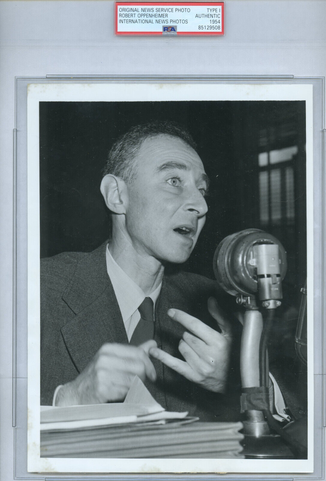 1954 Robert Oppenheimer - Suspended by the AEC Type 1 Photo PSA/DNA ATOMIC BOMB