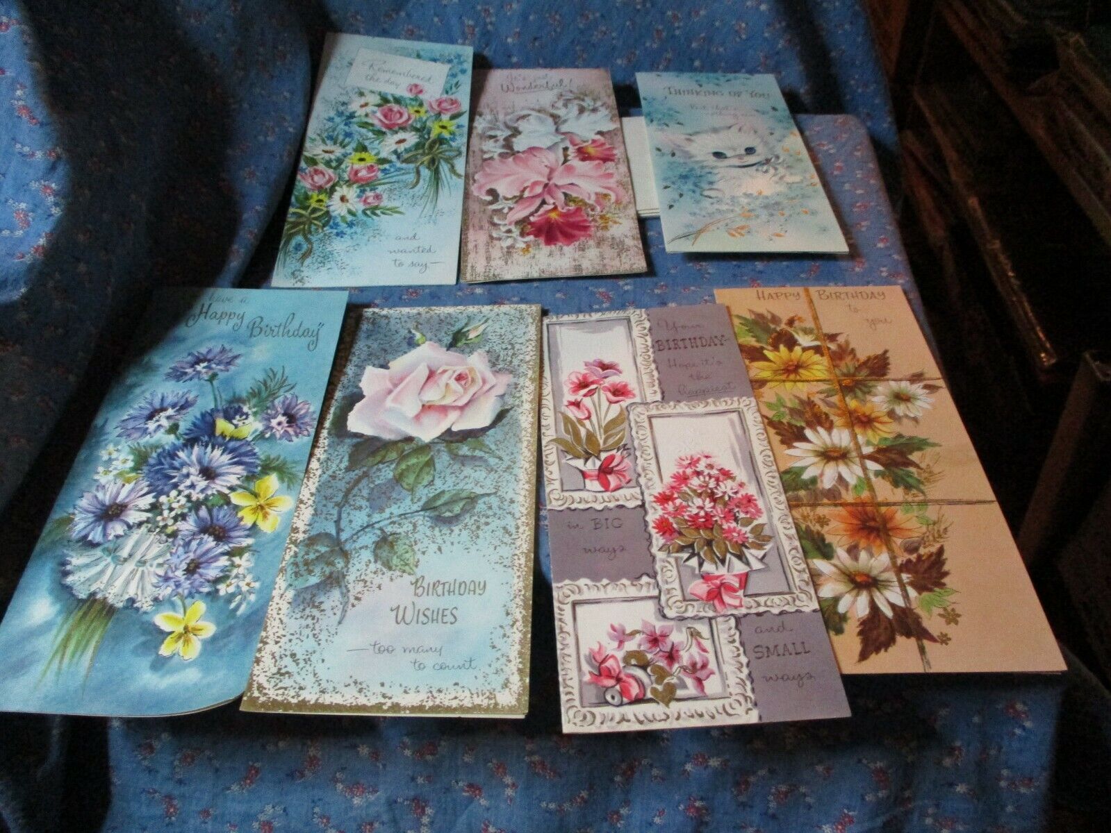 NOS Greeting Cards A Slim Lovely Card 7 Cards & Envelopes  Birthday & More
