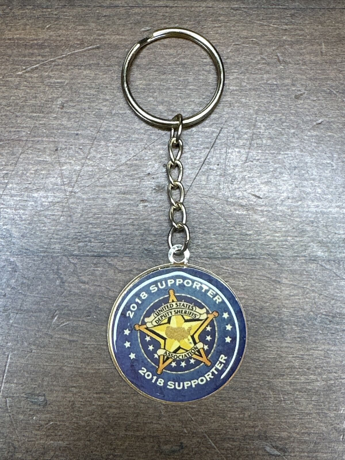 2018 Supporter United States Deputy Sheriff’s Association Goldtone Key Chain