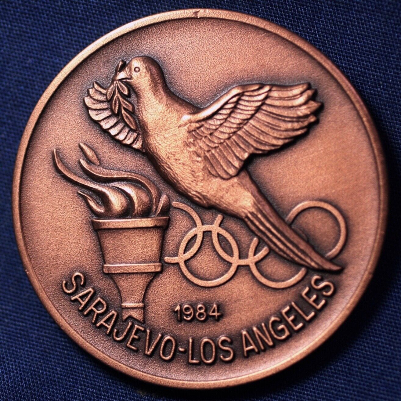 1984 XIV Winter Sarajevo - Summer Los Angeles XXIII Summer Olympics Medallion