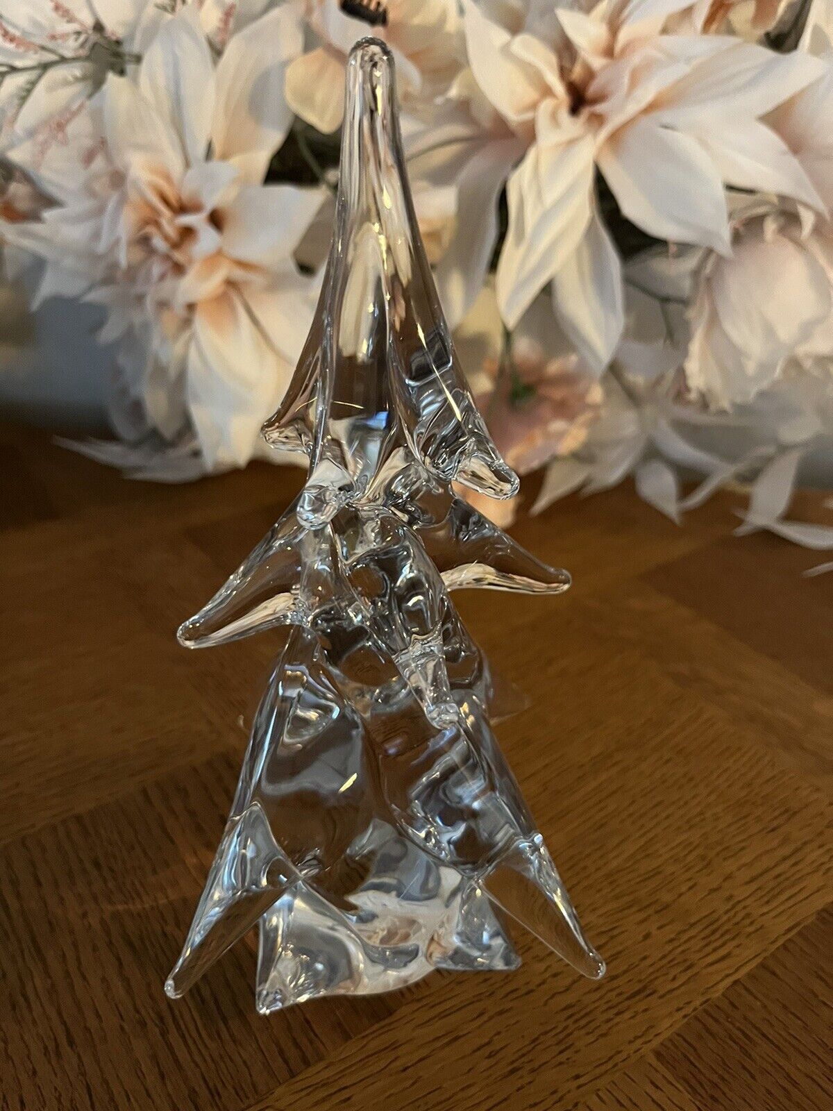 Vintage Crystal Christmas Tree  8 3/4” Clear Art Holiday Decoration