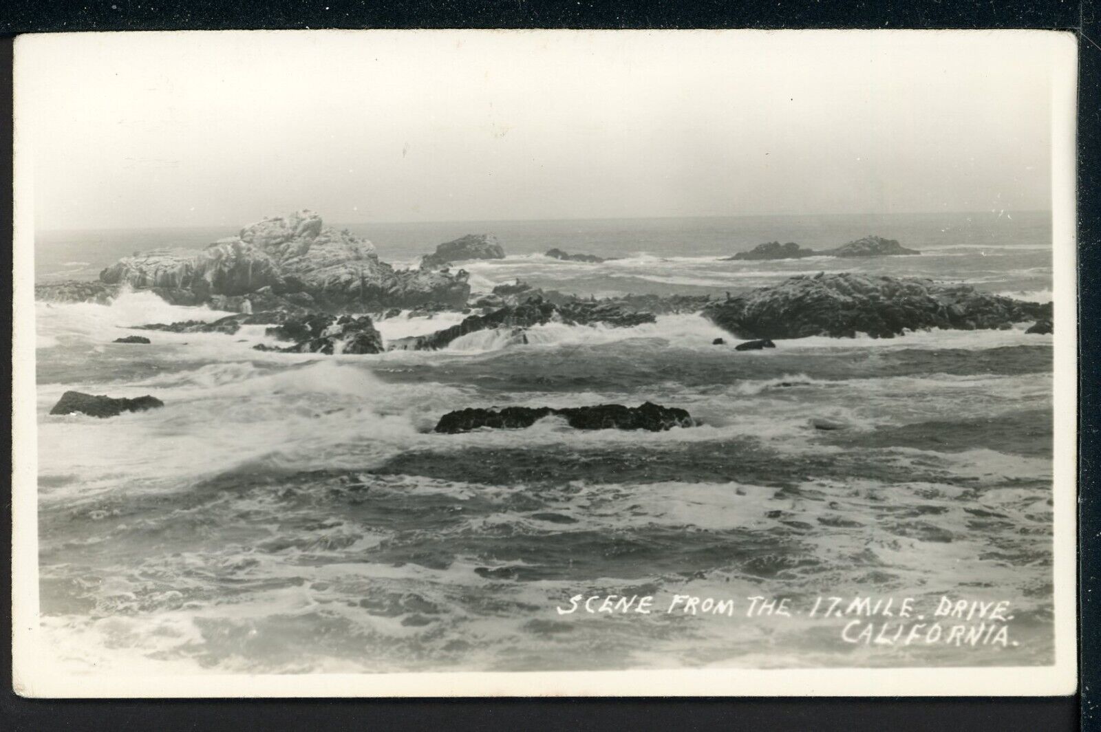 RPPC Scene from 17-mile Drive Pebble Beach California Historic Vintage Postcard