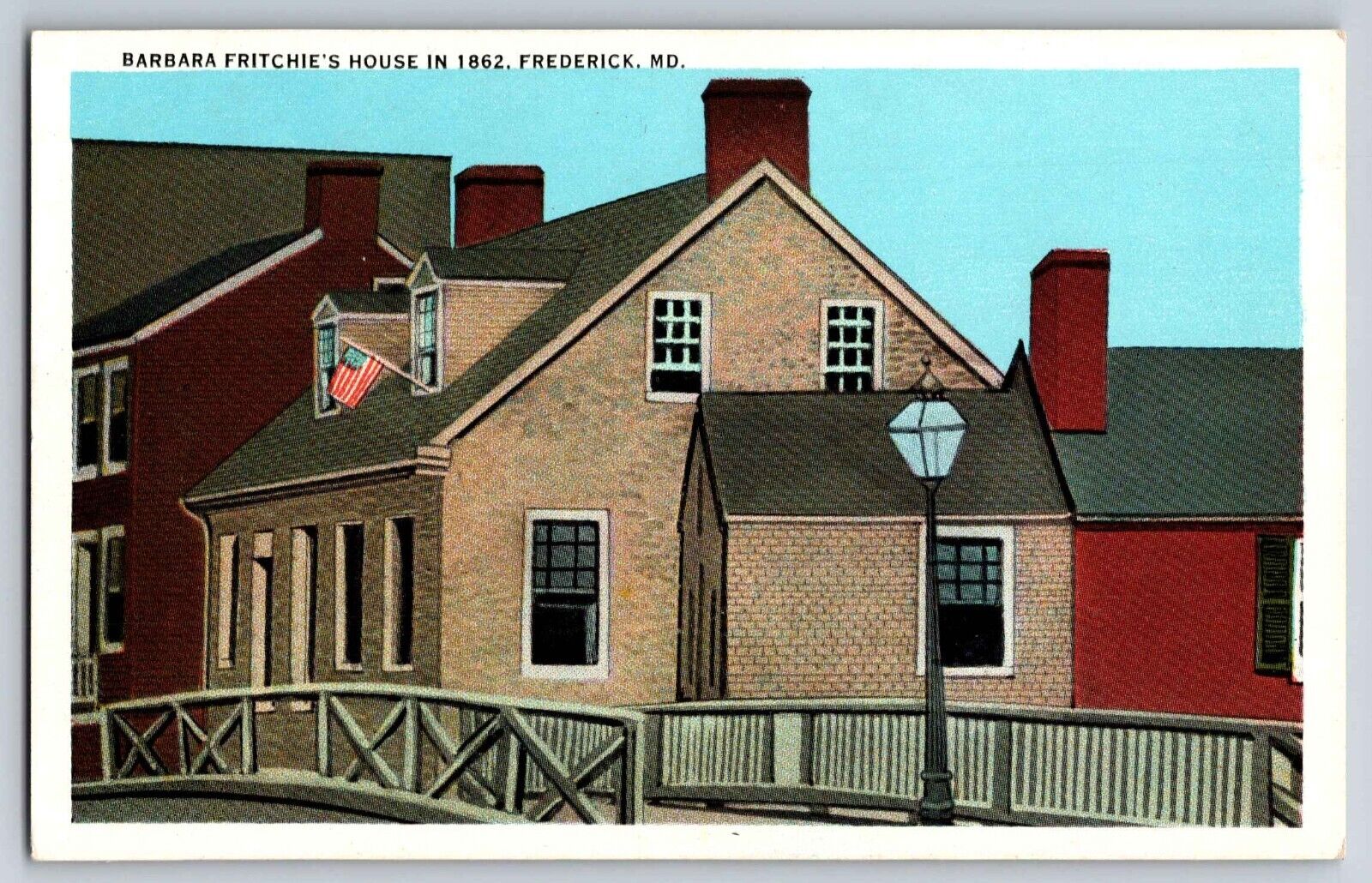 Original Barbra Fritchie\'s House in 1862 Fredrick Maryland Unp./ WB Postcard E 2