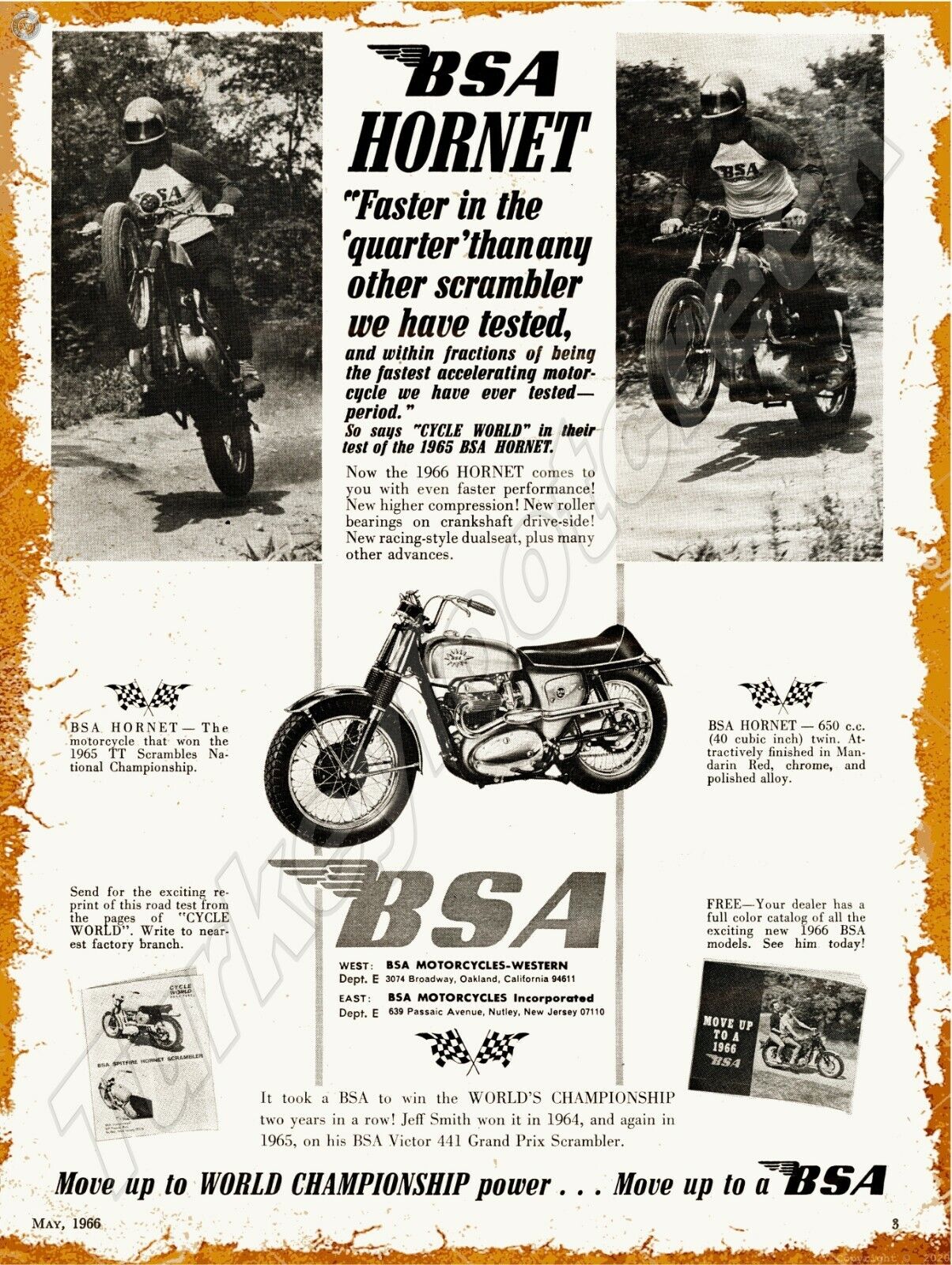 1966 BSA Hornet Ad 9\