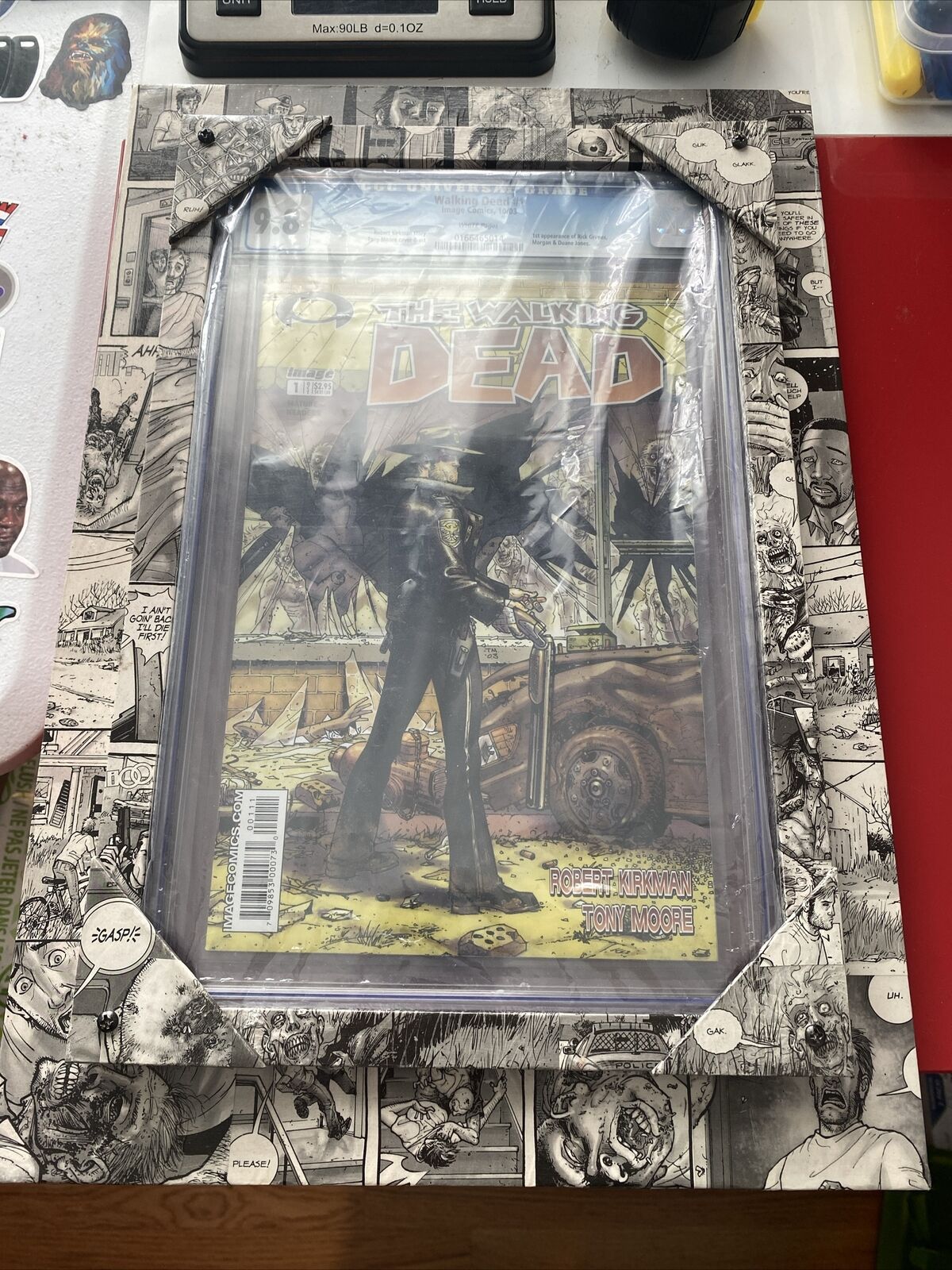 The Walking Dead #1, BLACK LABEL, CGC 9.8 White Pages W/Custom Frame