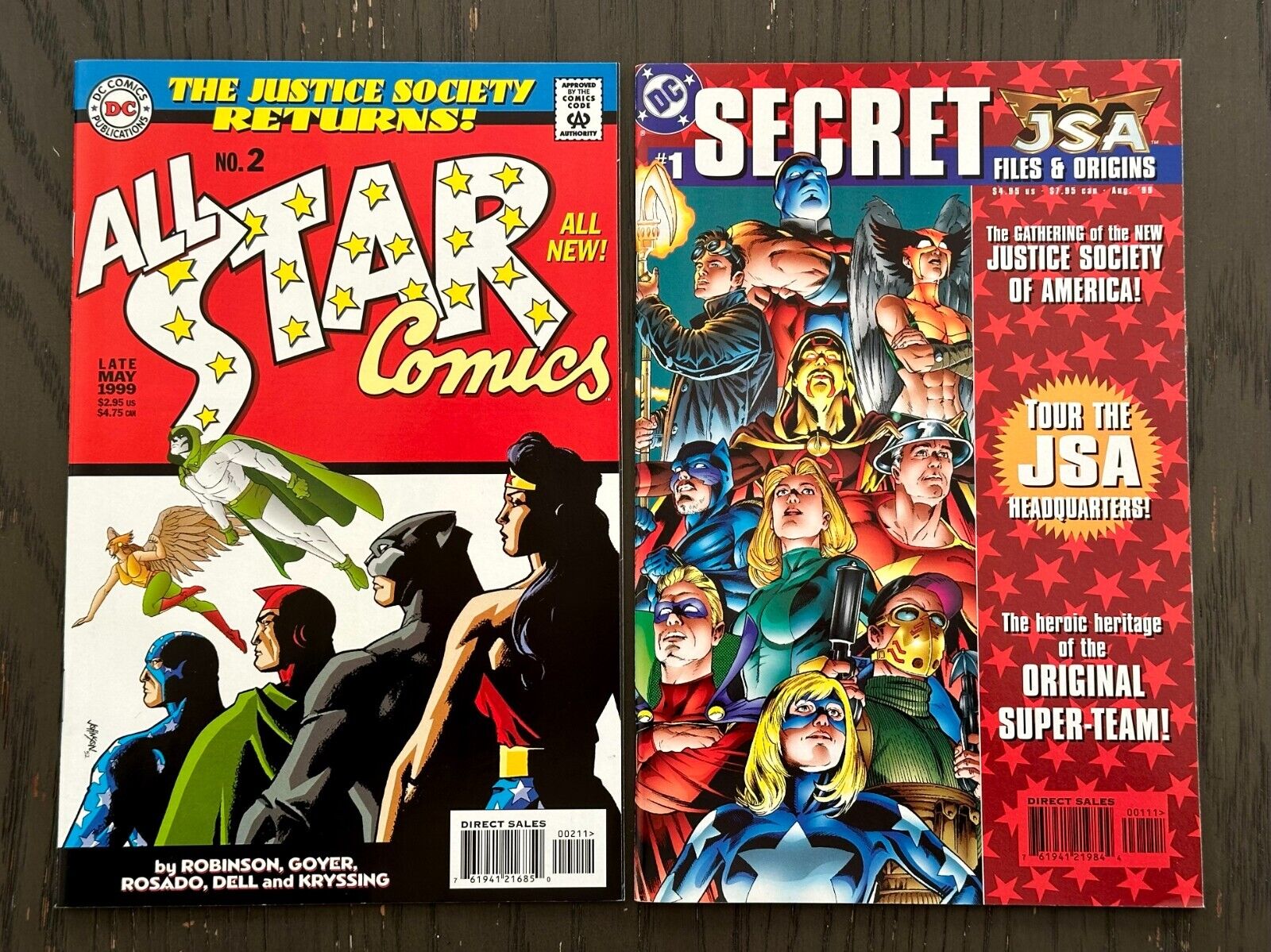 All-Star Comics #2 & JSA Secret Files & Origins #1 (1999) Hawkgirl Set 9.0 VF/NM